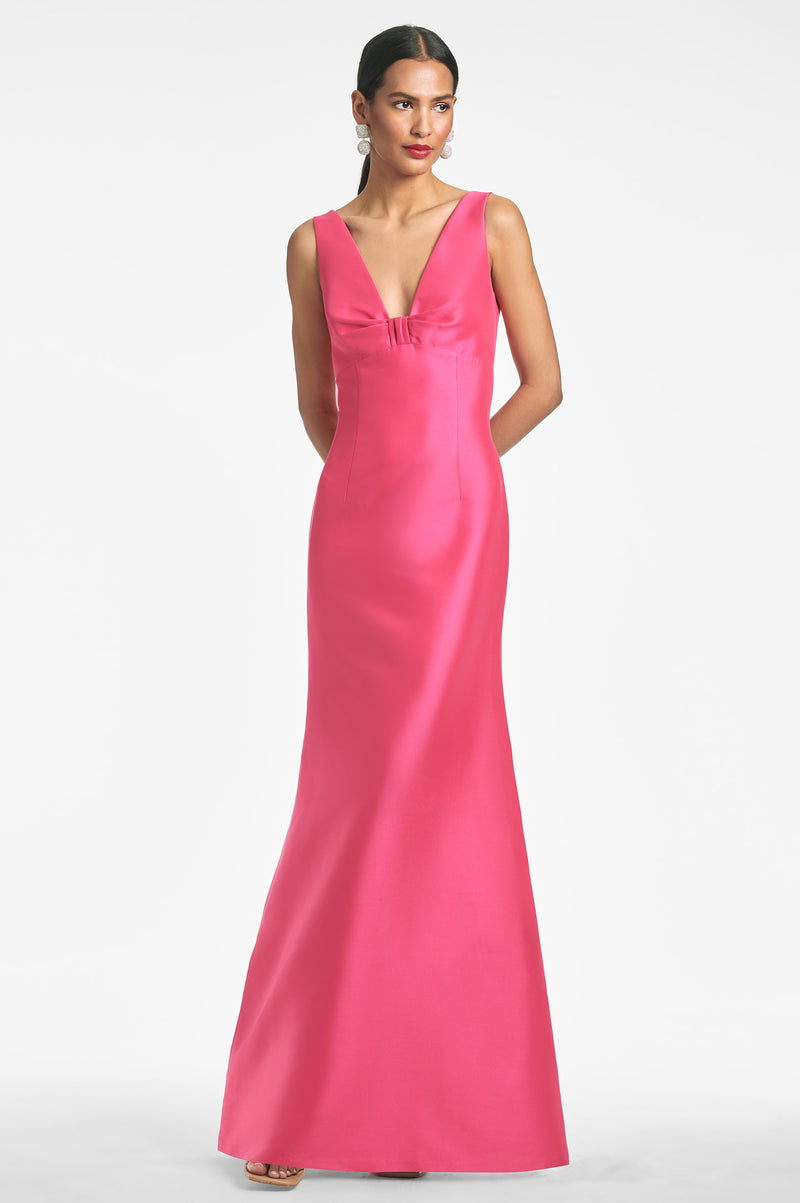 Ruffled Fuchsia Wedding Dresses Tiered Ball Gowns Corset Back 231068 –  Viniodress